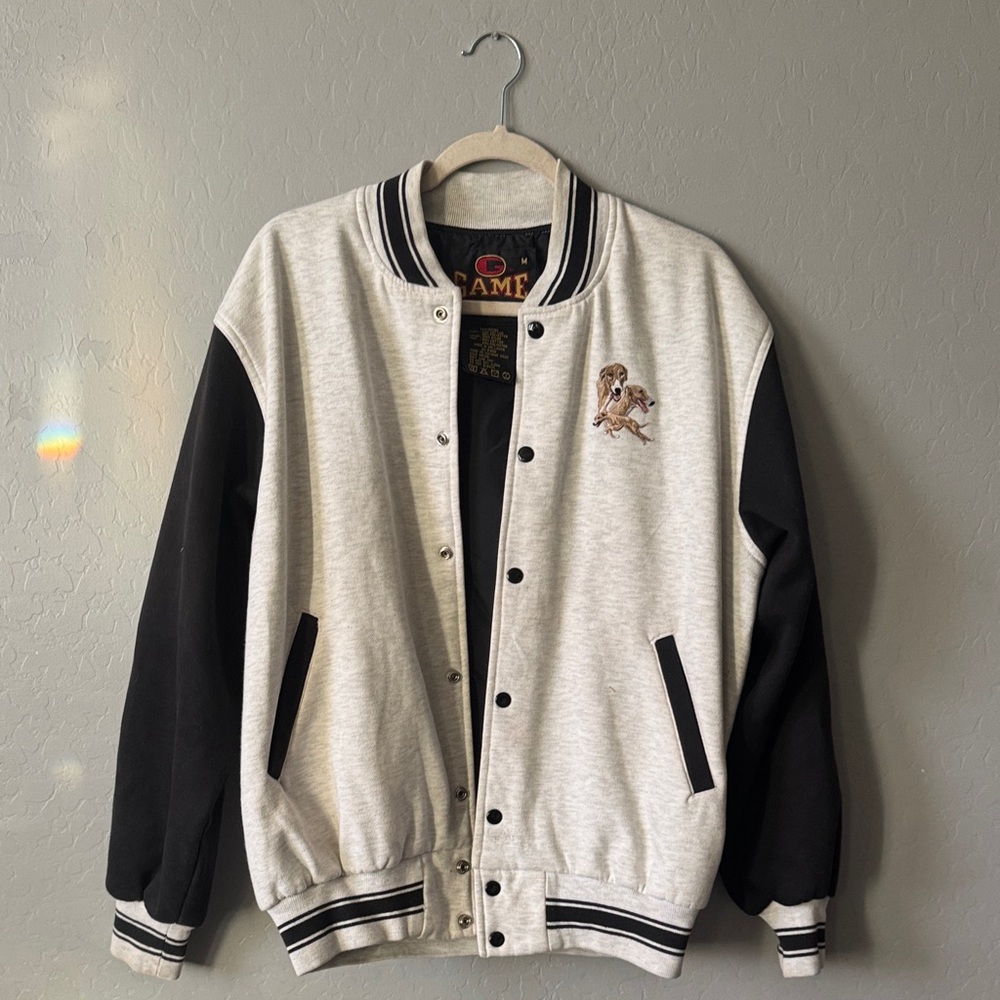 The Game Black and Light Grey Varsity Jacket